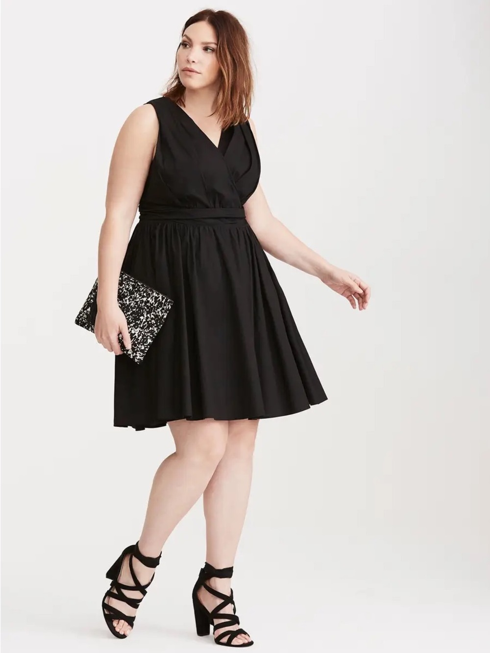 Torrid Black Sleeveless V-Neck Dress